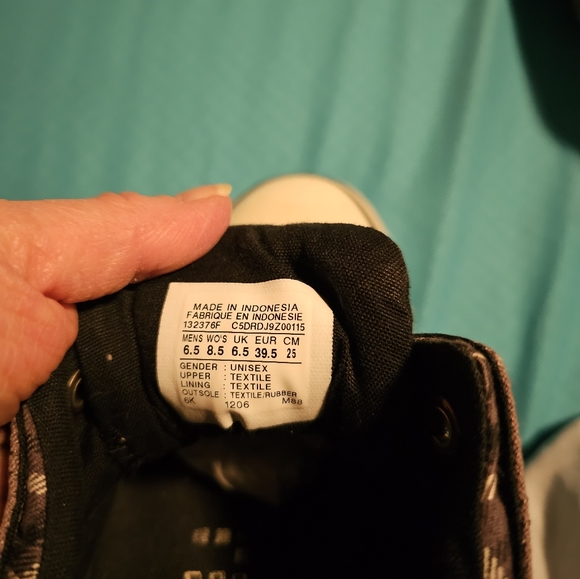 CONVERSE Sneakers Chuck Taylor Purple Plaid Trim Women's Size 8.5 Men's Size 6.5 - Picture 6 of 6